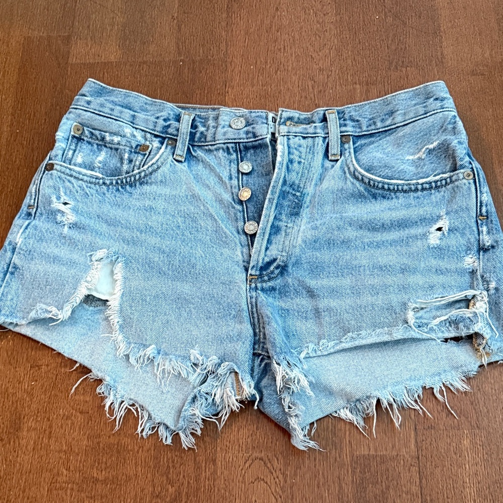Agolde Parker denim shorts